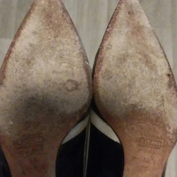 Giuseppe Zanotti Black/White Polka-Dot Kitten Heels Size 8.5AA Patent Leather - Picture 3 of 9